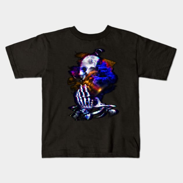 Skelespace Glitch Kids T-Shirt by Gintron